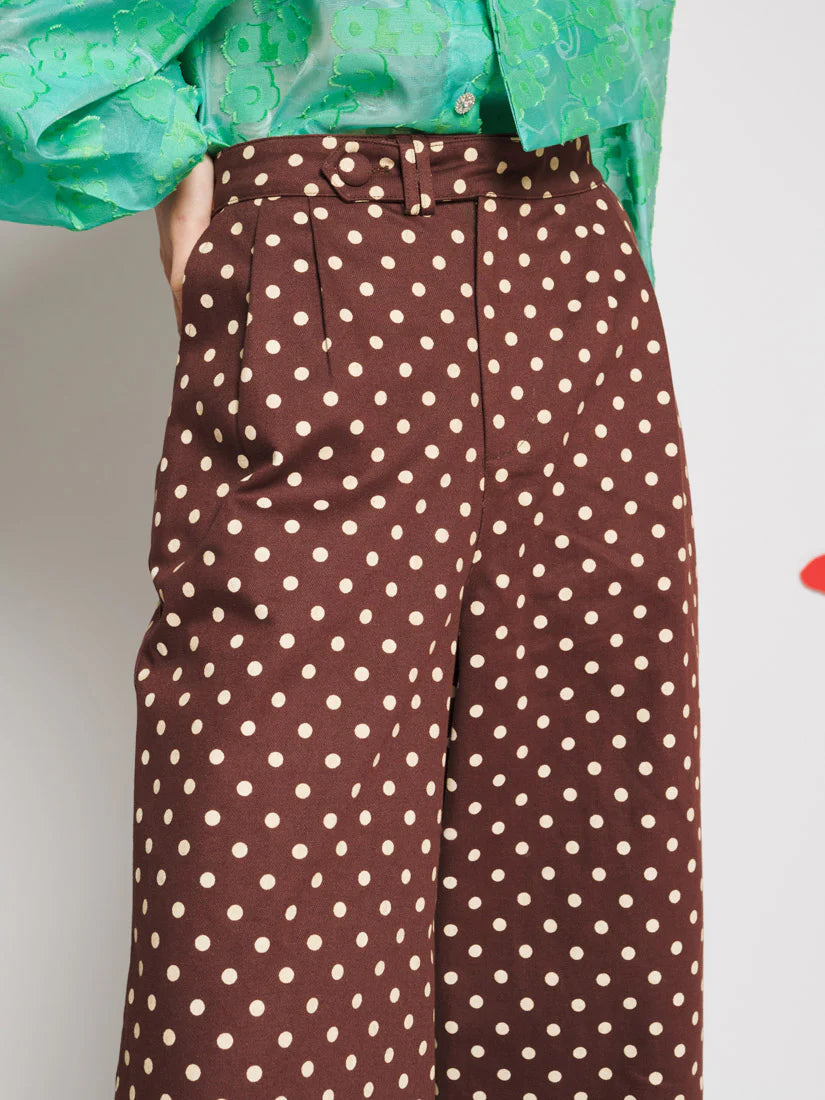 Arles Polka Trousers - Brown