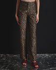 Phoebie Jacquard Trousers - Tan