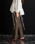 Phoebie Jacquard Trousers - Tan