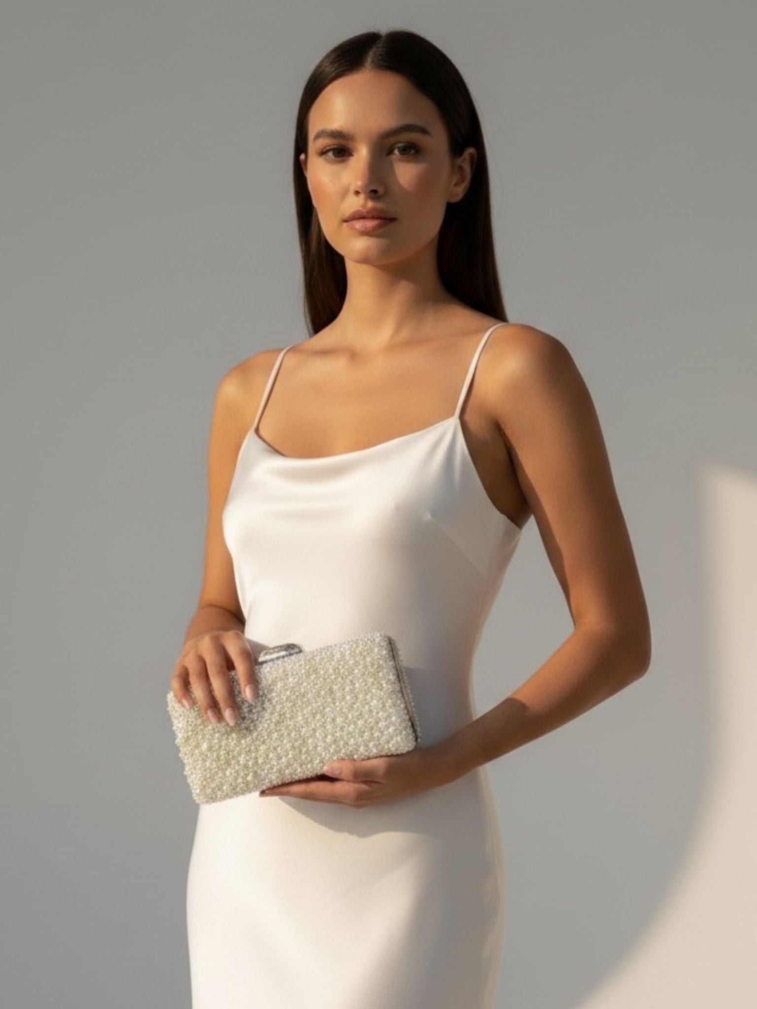 Tems Clutch Bag - Cream