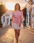 Thellis Knit Top - Pink Lady