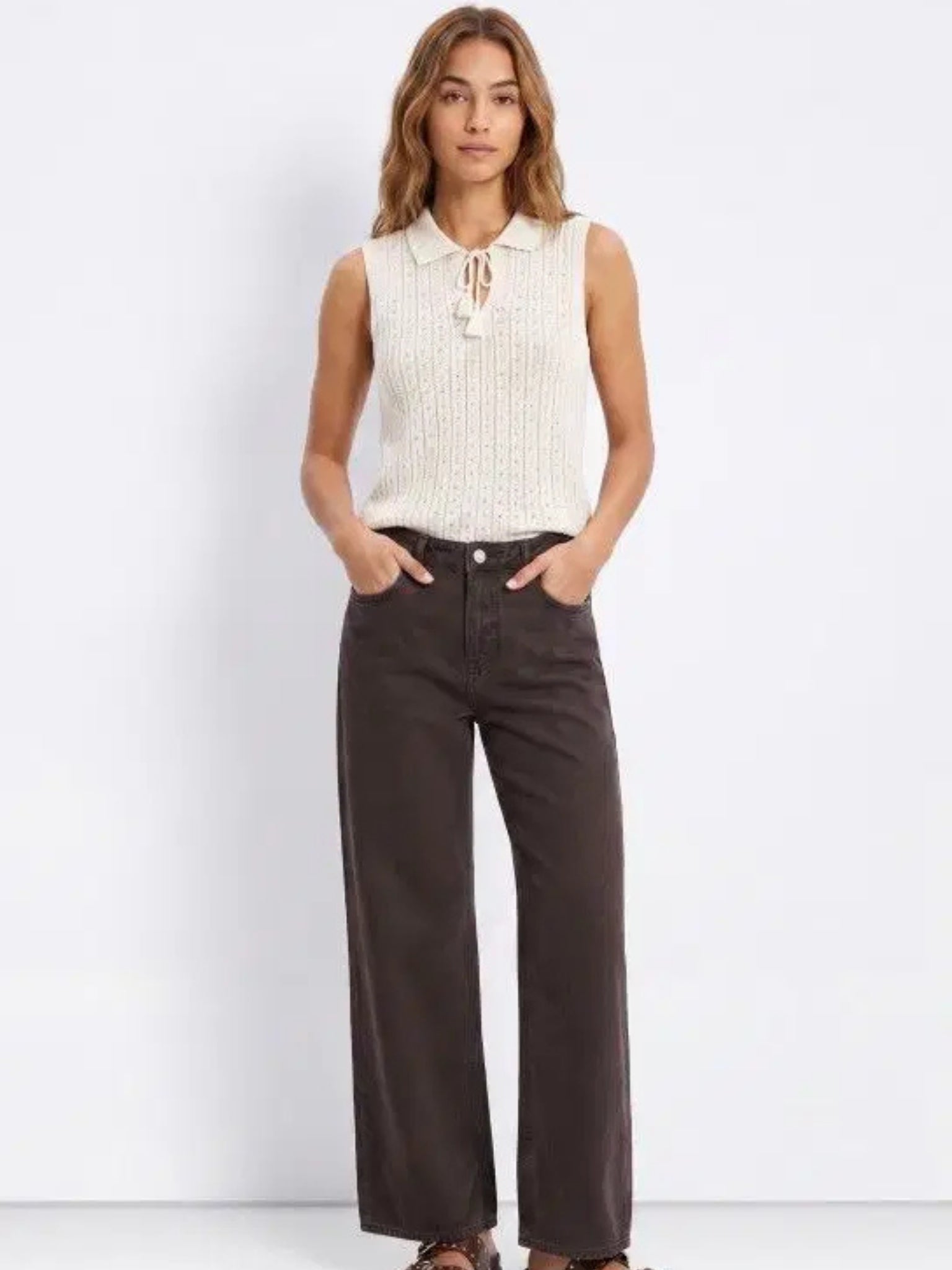 Celine Wide Jeans - Brown