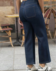 Una wide leg cropped jeans