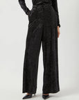 Tillia Velvet Pants - Black