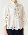Ginga Crochet Top - White