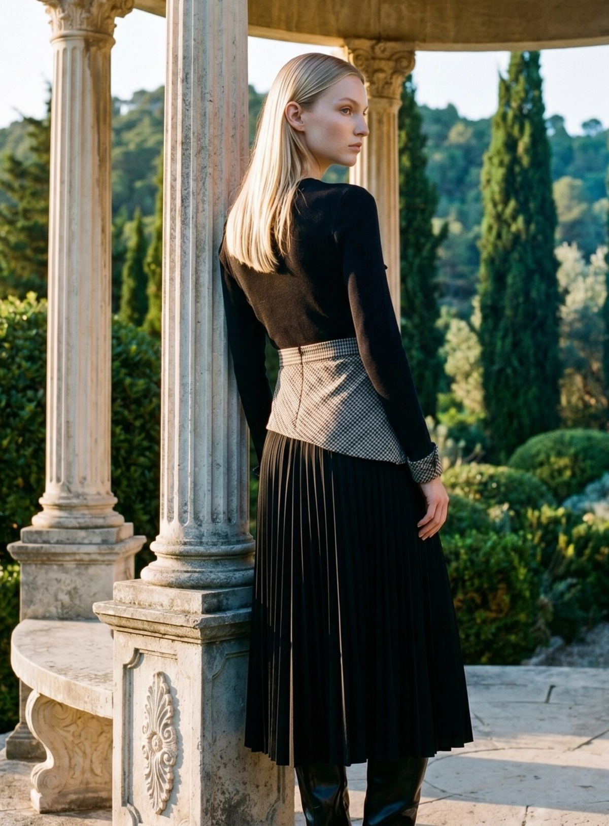 Riley pleated skirt