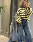 Carmen Stripe Knit - Lemon
