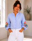 Frieda High Neck - Blue