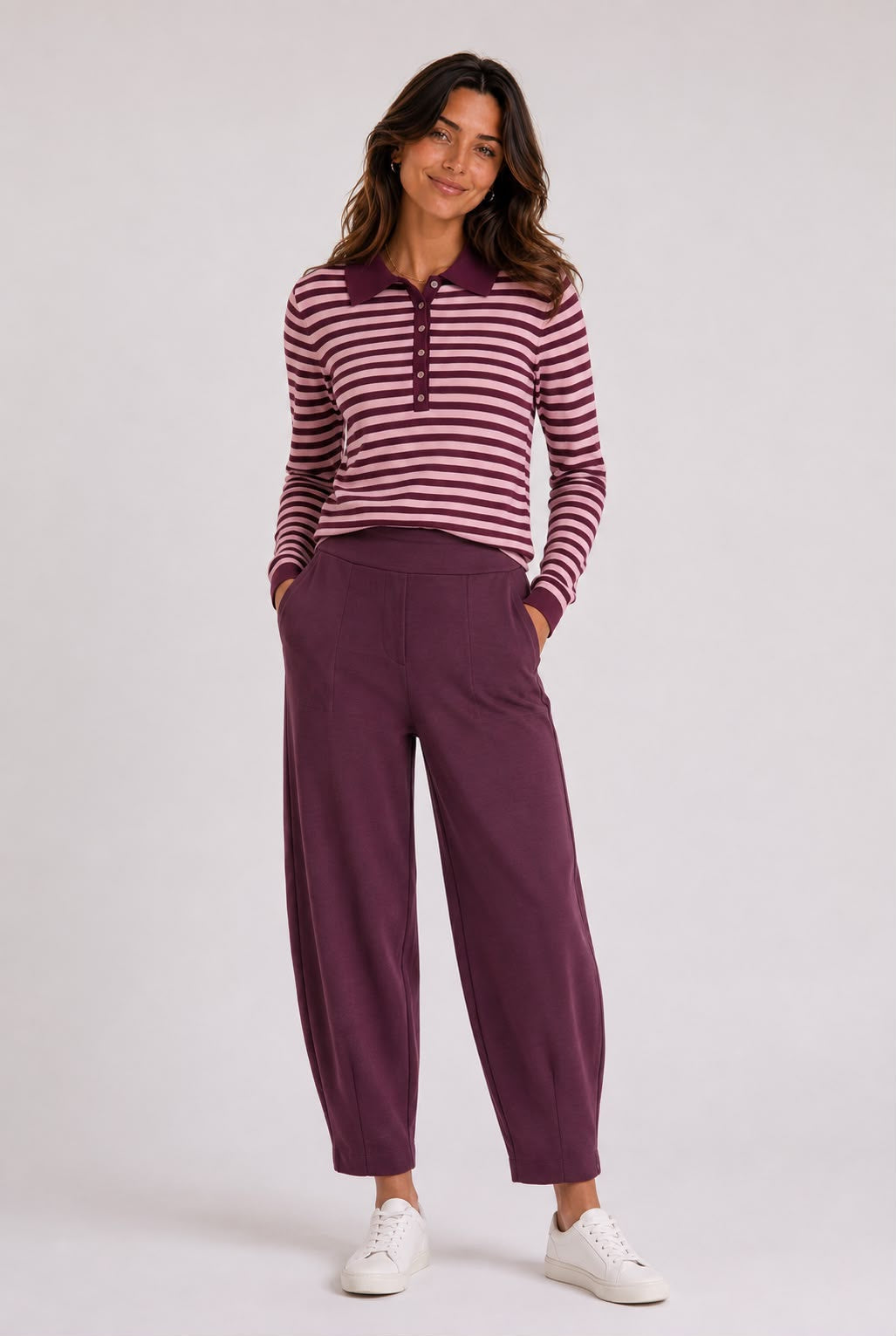 Milly Stripe Knit - Purple