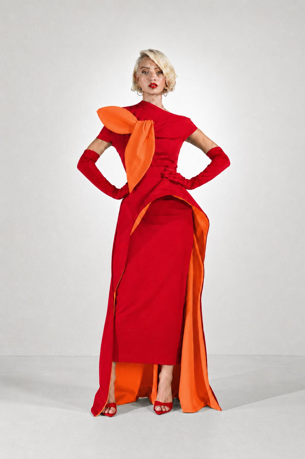 Phoenix dress 2 piece - Orange/Red