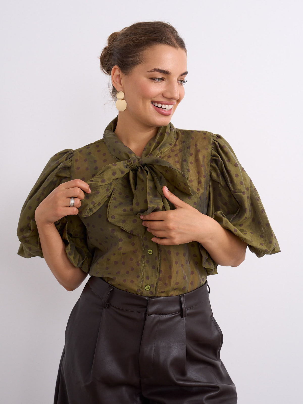 Eva polka dot - green