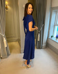 Didi Drape Dress - Cobalt