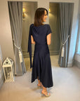 Didi Drape Dress - Navy