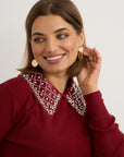 Lana Collared Knit - Red