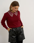 Lana Collared Knit - Red