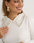 Lana Collared Knit - White