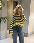 Carmen Stripe Knit - Lemon