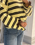 Carmen Stripe Knit - Lemon