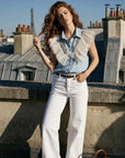 Denim Ruffle Shirt