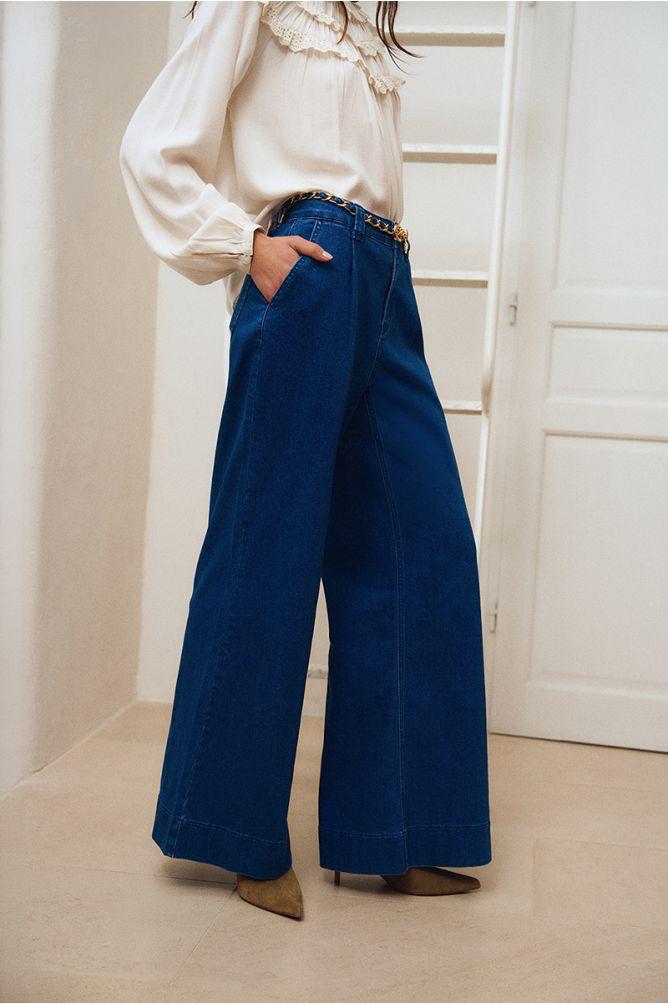 Sonya wide leg denim jeans