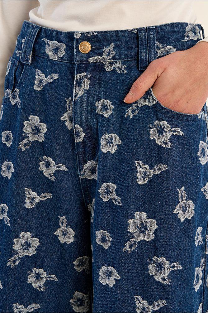 Valerie wide leg printed jeans