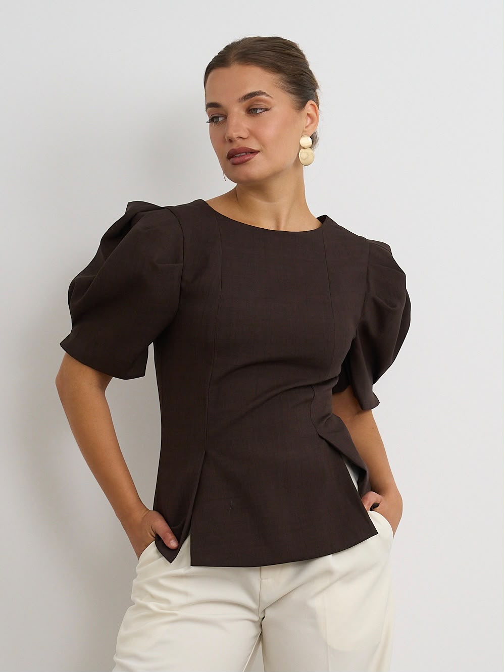 Simona top - Brown