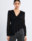 Lily Lace Top - Black