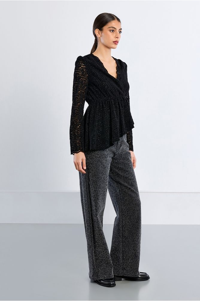 Lily Lace Top - Black