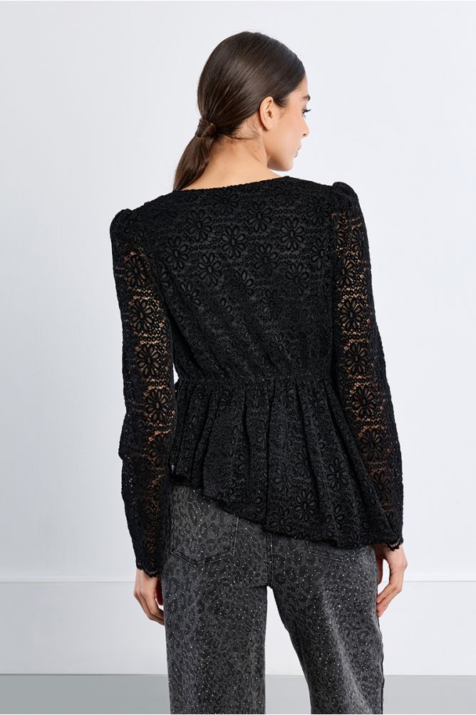 Lily Lace Top - Black