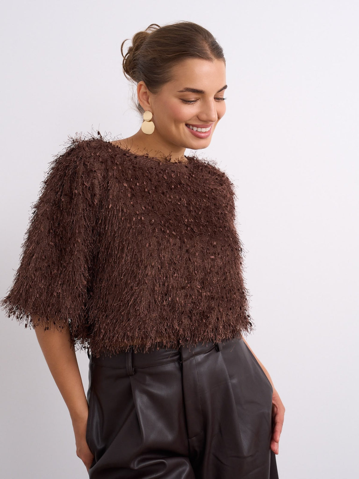 Beata top - Brown