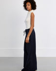 Chiara Wide Trousers - Navy