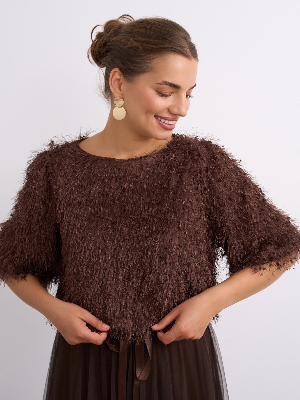 Beata top - Brown