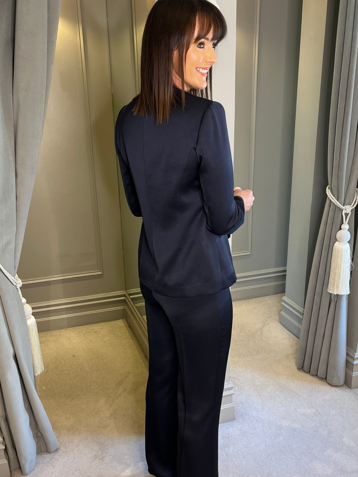 Reeva Blazer &amp; Trousers - Navy