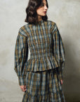 Ava Poplin Blouse - Green