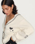 Cream mystical tatoo cardigan