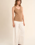 Nina Rose Knit Vest - Tan
