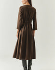 Aila Check Dress - Brown