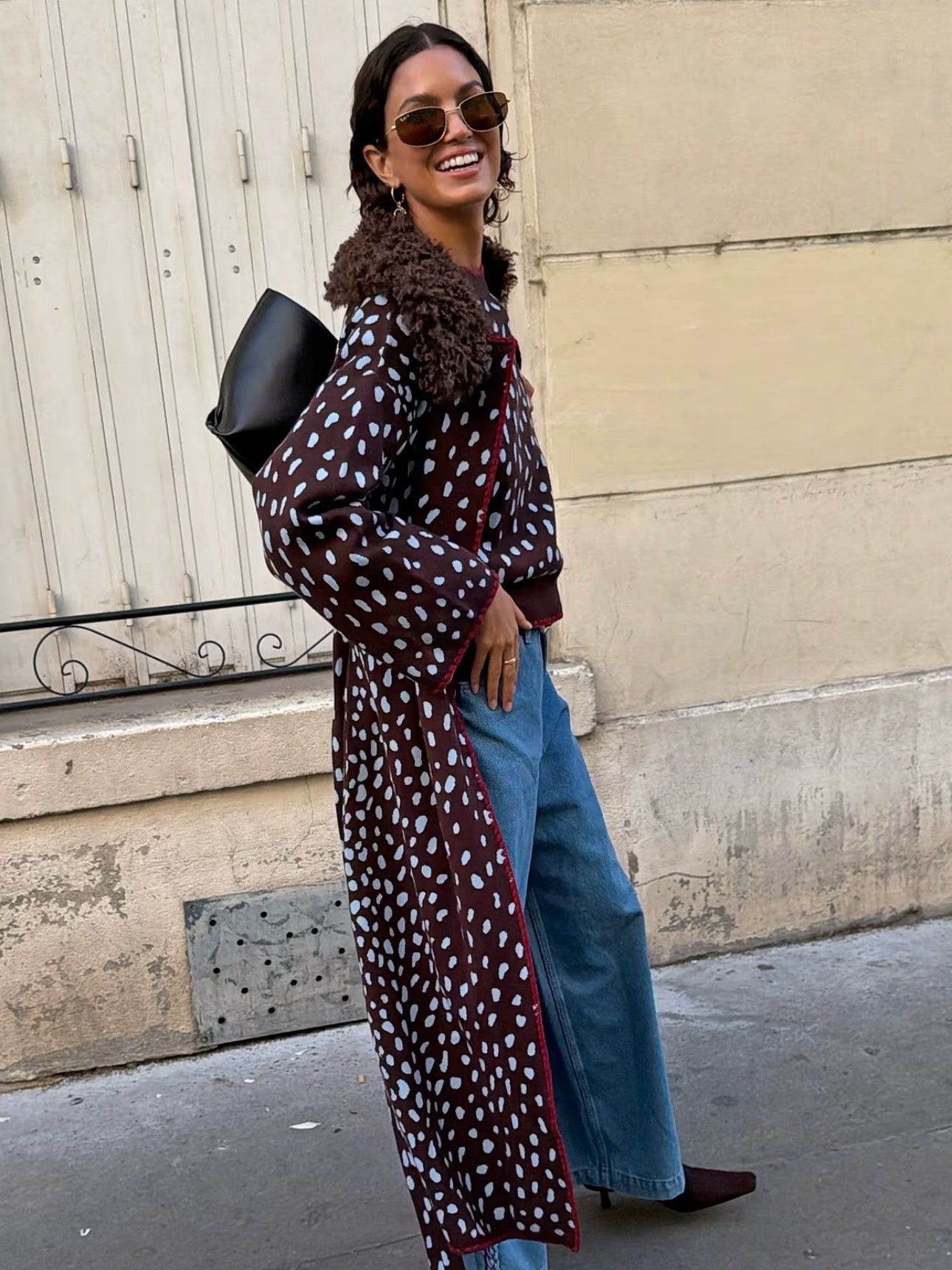 Deer Maxi Cardi - Chocolate