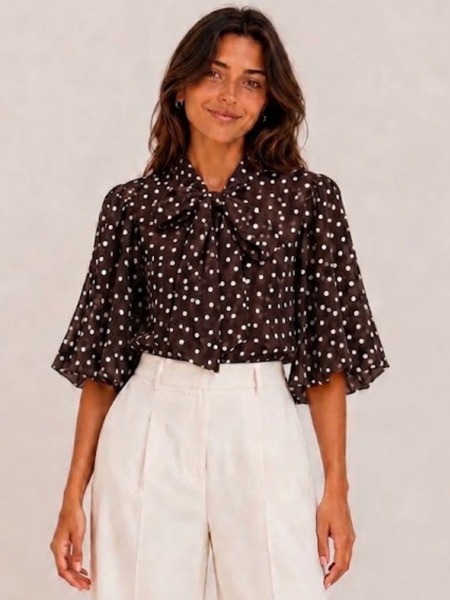 Eva polka dot - Brown
