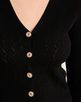 Myra Knit Cardigan - Black