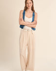 Carleigh Wide Trousers - Beige
