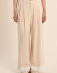 Carleigh Wide Trousers - Beige