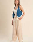 Carleigh Wide Trousers - Beige