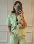 Ilea Green Gingham Shirt