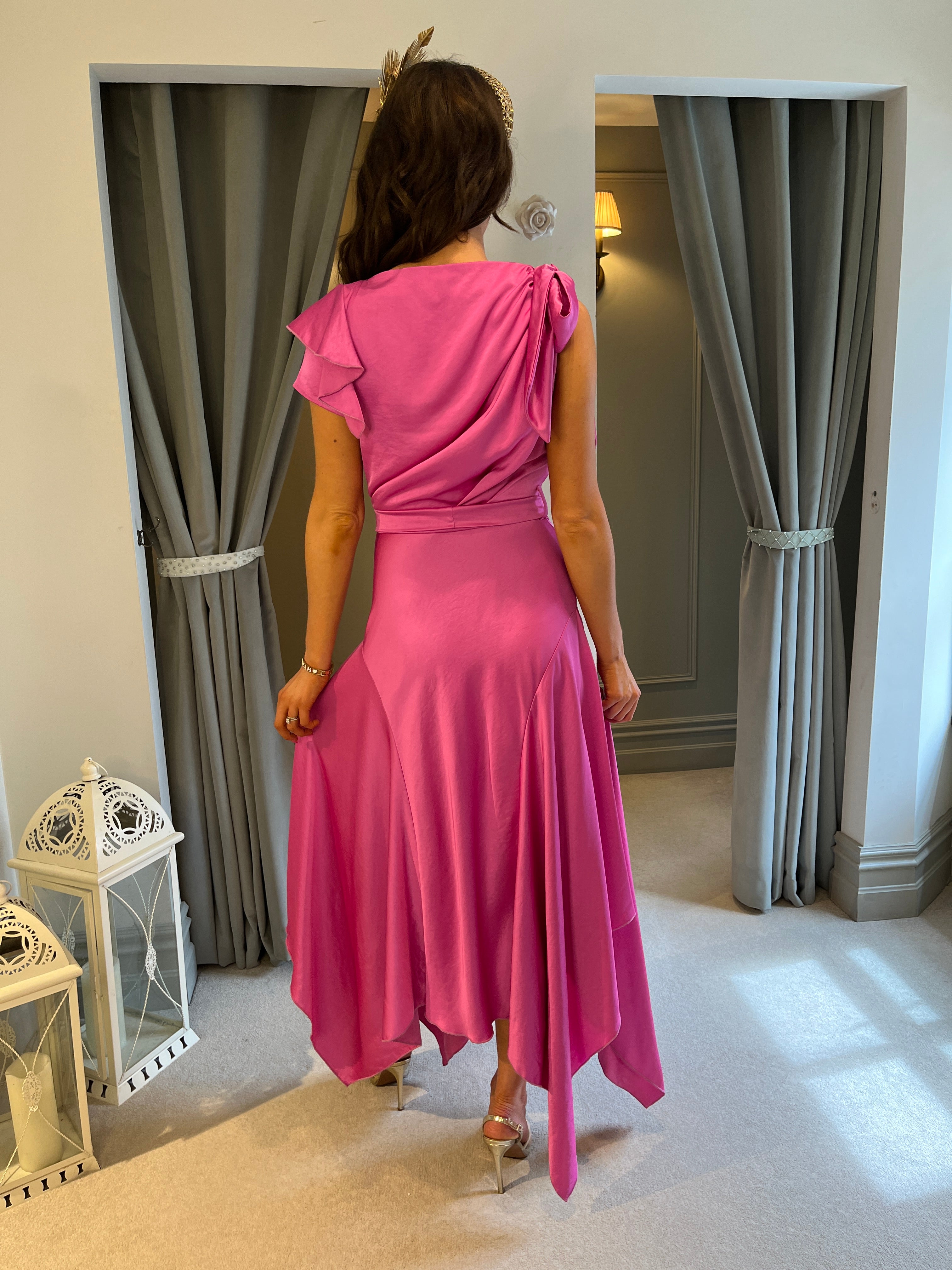 Elodie Frill Dress - Pink – Harper