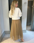 Matilda Midi Skirt - One Size Taupe