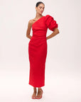 Isabela Midi Dress - Red