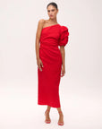 Isabela Midi Dress - Red