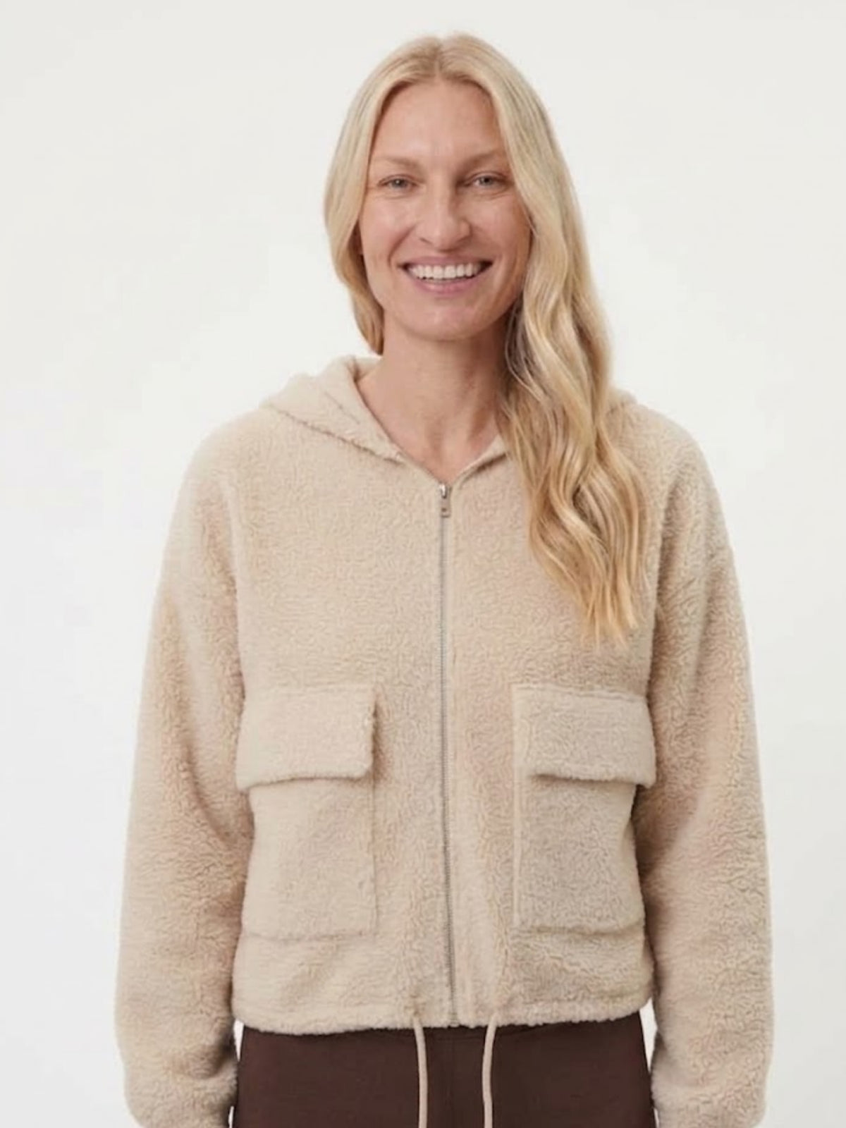 Joan Knit Zip Jumper - Cream