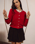 Freya Knit Cardigan - Red